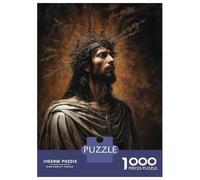 Puzzles pour Adultes 1000 Pièces Jesus with Thorn Crown Puzzle pour Adultes, Jouet Anti-Stress, Difficile, Excellent Cadeau pour Les Amateurs De Jeux 38x26cm/1000pcs