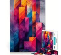 Puzzles pour Adultes 1000 pièces Jeu de Construction géométrique en Blocs Amusant et précis Idéal pour se concentrer,se détendre et s'amuser Cadeau d'anniversaire Original (38x52cm)