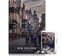Puzzles pour Adultes - 1000 pièces - Jeu de Puzzle Unique inspiré de la Nouvelle-Orléans - Stimule la mémoire pour Un Anniversaire - Dimensions:38x52cm