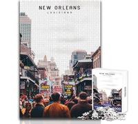 Puzzles pour Adultes - 1000 pièces - Jeu de Puzzle Unique inspiré de la Nouvelle-Orléans - Stimule la mémoire pour Un Anniversaire - Dimensions:50x75cm