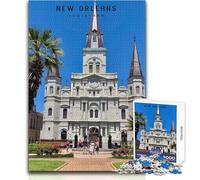 Puzzles pour Adultes - 1000 pièces - Jeu de Puzzle Unique inspiré de la Nouvelle-Orléans - Stimule la mémoire pour Un Anniversaire - Dimensions:38x52cm