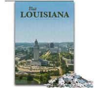 Puzzles pour Adultes 1000 pièces Jeu de Quiz « Visitez la Louisiane » idéal comme Cadeau pour Toute la Famille (38x52cm) 1000 pièces