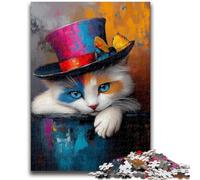 Puzzles pour Adultes 1000 pièces, Jeu de réflexion sur Le Cerveau du Chat Magique, Jouets addictifs, Cadeau Amusant pour Les 14 Ans et Plus, 50x75cm