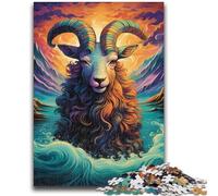 Puzzles pour Adultes 1000 pièces, Jeu éducatif, chèvre dans la mer, idéal comme Cadeau pour Toute la Famille, 50x75cm