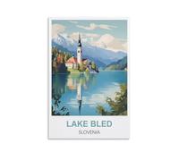 Puzzles pour Adultes 1000 pièces, Jeu éducatif de Lake Bled Slovens, Puzzle adapté à la décompression et à la décoration Murale 52x38cm