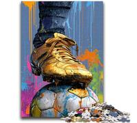 Puzzles pour Adultes 1000 pièces, Jeu éducatif de Peinture à l'huile de Football Difficile, Jouets à Faire soi-même, idéal comme Cadeau pour Toute la Famille, 50x75cm