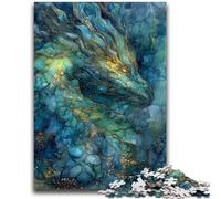 Puzzles pour Adultes 1000 pièces, Jeu éducatif Difficile, Dragon en vitrail, pour Anniversaire, Noël, à partir de 14 Ans, 50x75cm