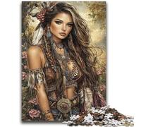 Puzzles pour Adultes 1000 pièces, Jeu éducatif Familial Difficile sur Le thème de la Princesse Indienne, idéal comme Cadeau pour Toute la Famille (14 Ans et Plus, 50x75cm)