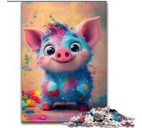 Puzzles pour Adultes 1000 pièces, Jeu éducatif Familial sur Le thème des cochons Mignons, idéal comme Cadeau pour Toute la Famille 14 Ans et Plus, 50x75cm