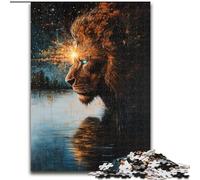 Puzzles pour Adultes 1000 pièces, Jeu intellectuel, Lion Cosmique, éléphant, Difficile, Cadeau d'anniversaire, décoration Murale pour 14 Ans et Plus (Taille 26x38cm)