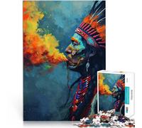 Puzzles pour Adultes 1000 pièces Jeux d'Indiens d'Amérique Jouets Cadeau 26x38cm Anniversaire Unique et Cadeaux pour Les Adolescents de 14 Ans et Plus