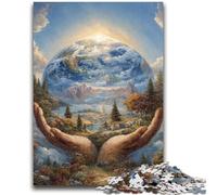 Puzzles pour Adultes 1000 pièces, Jeux éducatifs Difficiles, Fantasy Earth, Jouets à Faire soi-même, idéal comme Cadeau pour Toute la Famille, 38x26cm