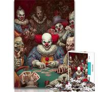 Puzzles pour Adultes 1000 pièces Joker Jouant au Poker, Jeux éducatifs, décoration d'intérieur, idéal comme Cadeau pour Toute la Famille 38x26cm