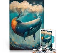 Puzzles pour Adultes 1000 pièces Jolie Baleine Aidez Le Cerveau à exercer des Jouets addictifs pour cultiver la Patience Une œuvre d'art 52x38cm