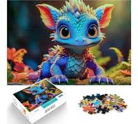 Puzzles pour Adultes 1000 pièces Jolie Figurine de Dragon Bleu pour Le Jeu éducatif Challenge Toy Idées Cadeaux 52x38cm