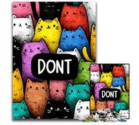Puzzles pour Adultes 1000 pièces, Jolis Chats Abstraits, Jeux, Jouets, Cadeaux d'anniversaire Uniques pour Les Enfants de 14 Ans et Plus, 50x75cm