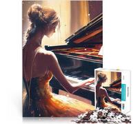 Puzzles pour Adultes 1000 pièces Jouer du Piano Séjour Anti-Stress pour Tuer Le Temps est idéal comme Cadeau pour Toute la Famille 75x50cm