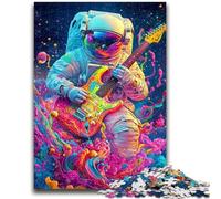 Puzzles pour Adultes 1000 pièces Jouets d'astronautes psychédéliques Jeux éducatifs Anti-Stress Interaction Parent-Enfant pour Les 14 Ans et Plus 26x38cm