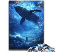 Puzzles pour Adultes 1000 pièces, Jouets éducatifs, Baleines spatiales Difficiles, Anti-Stress, Interaction Parent-Enfant, à partir de 14 Ans, 26x38cm