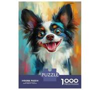 Puzzles pour Adultes 1000 Pièces Joyful Chihuahua Portrait -1 Puzzle Détente Jeux Défi Difficile Cadeau Anti-Stress 38x26cm/1000pcs
