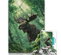 Puzzles pour Adultes 1000 pièces Jungle Moose, Jouets éducatifs et éducatifs, Jeux de Famille, Cadeaux pour Amis et Famille (Taille 75x50cm)