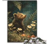 Puzzles pour Adultes 1000 pièces Jungle Ours Brun Bébé, Jouets éducatifs et éducatifs pour la Famille, Cadeaux d'anniversaire et Cadeaux Uniques (Taille 26x38cm)