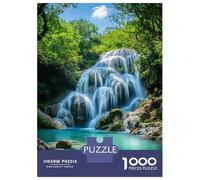 Puzzles pour Adultes 1000 Pièces Jungle Waterfall Serenity Puzzle Détente Jeux Défi Difficile Cadeau Anti-Stress 52x38cm/1000pcs
