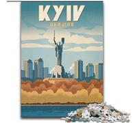 Puzzles pour Adultes 1000 pièces Kiev, adaptés aux Personnes de 14 Ans et Plus Difficile à Terminer mais Amusant et Humoristique Superbe Cadeau 50x75cm