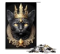 Puzzles pour Adultes 1000 pièces King Cat Golden Art Deco Puzzle Impossible Jeu Familial Soulagement du Stress Défi Difficile 75x50cm