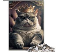 Puzzles pour Adultes 1000 pièces King Cat Puzzles en Bois pour Adultes Taille 50x75cm Jeu de réflexion pour Adolescents, Cadeau de Vacances idéal