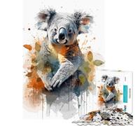Puzzles pour Adultes 1000 pièces Koala Aquarelle Puzzle 1000 pièces Jeu Anti-Stress Idéal pour se détendre à la Maison Passer Le Temps en Famille et s'amuser Lors de soirées Jeux (50x75cm)