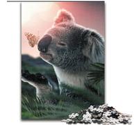 Puzzles pour Adultes 1000 pièces Koala et Papillon en Bois, développe la Coordination œil-Main, idéal pour Les Cadeaux d'anniversaire 1000 pièces(50x75cm)
