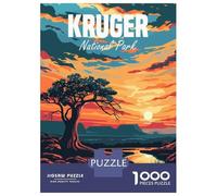 Puzzles pour Adultes 1000 Pièces Kruger National Park Puzzles pour Adolescents Vacances À La Maison Tuer Le Temps Stimuler Le Cerveau Cadeaux d'anniversaire Et De Noël Uniques 38x26cm/1000pcs