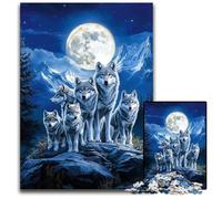 Puzzles pour Adultes 1000 pièces La Famille des Loups Puzzles en Carton Jeu Stimulant Jouets, Anniversaires et Cadeaux Uniques pour Les 14 Ans et Plus 26x38cm