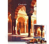 Puzzles pour Adultes 1000 pièces La Grande Mosquée de Cordoue Jeu de qualité supérieure Cadeau Amusant et Relaxant Idéal pour Un Anniversaire ou Une activité Artistique (38x52cm)