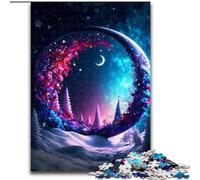Puzzles pour Adultes, 1000 pièces, La Lune mystérieuse, idéal pour Les Amoureux, pour Noël, Le Nouvel an ou la Saint-Valentin (Taille : 26x38cm)