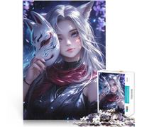 Puzzles pour Adultes 1000 pièces La Nuit du Renard masqué Jeux éducatifs Décoration d'intérieur Bon Cadeau 52x38cm