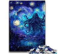 Puzzles pour Adultes 1000 pièces La Nuit étoilée Van Gogh Anti-Stress Défi Difficile Améliorer l'amour Entre Les Couples 50x75cm