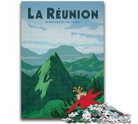 Puzzles pour Adultes 1000 pièces La Réunion, Jeux d'activités familiales stimulants, Jouets de Bricolage pour décoration Murale de la Maison (26x38cm)