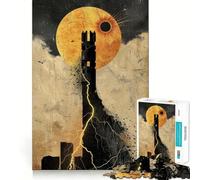 Puzzles pour Adultes 1000 pièces La Tour des Ombres Jeu d'ajustement précis Casse-tête Cadeau Moment de détente et de Divertissement Cadeau Artistique de Noël (50x75cm)