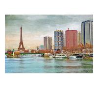 Puzzles pour Adultes 1000 pièces, la Tour Eiffel à Paris et Le Puzzle de la Seine, adapté à la décoration des Murs et aux Jeux de Famille