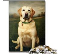 Puzzles pour Adultes 1000 pièces Labrador Blanc, Jeu Stimulant et Familial avec des pièces entièrement emboîtables de Formes aléatoires 50x75cm