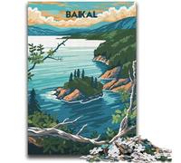 Puzzles pour Adultes 1000 pièces Lac Baïkal Tranquille Soulagement du Stress Défi Difficile Améliorer l'amour Entre Les Couples (Taille 38x52cm)