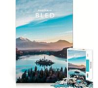 Puzzles pour Adultes 1000 pièces Lac de Bled Décoration soignée Jeu de logique et d'adresse Jeu Amusant et décontracté Cadeau d'anniversaire (50x75cm)