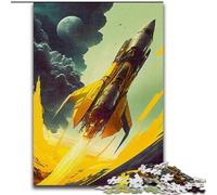 Puzzles pour Adultes 1000 pièces, Lancement Dynamique d'un Vaisseau Spatial, en Bois, Cadeau pour Hommes et Femmes, pour Tous Les Jours et Occasions spéciales, 1000 pièces(50x75cm)