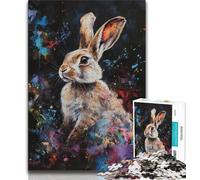 Puzzles pour Adultes 1000 pièces Lapin Animal Puzzle Adulte, défi Difficile à Offrir en Cadeau à Toute la Famille (Taille 38x26cm)