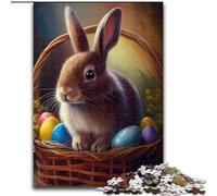 Puzzles pour Adultes, 1000 pièces, Lapins de Pâques, en Carton, idéal pour Les fêtes ou Les Anniversaires, Jeu de société, 1000 pièces(26x38cm)