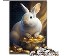 Puzzles pour Adultes, 1000 pièces, Lapins de Pâques, Puzzles Animaux en Carton, Cadeau de Vacances idéal pour Noël, Halloween, Pâques, Nouvel an, 1000 pièces(26x38cm)