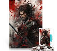 Puzzles pour Adultes 1000 pièces “ l'art du samouraï” Fait de Bois,pour Les 14 Ans et Plus Jeux éducatifs à Faire soi-même De Superbes Cadeaux et Jouets。Taille:50x75cm/19.6x29.5pouce