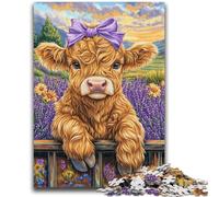 Puzzles pour Adultes 1000 pièces Lavande Yak pour Les 14 Ans et Plus Jeux Amusants Activités Amusantes à la Maison, Cadeaux d'anniversaire, Cadeaux de Voyage 50x75cm